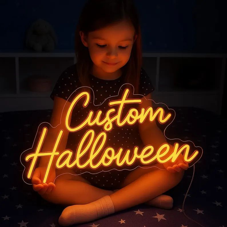 Custom Halloween Neon Sign | Boo, Pumpkin & Party Decor!