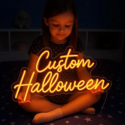 Custom Halloween Neon Sign | Boo, Pumpkin & Party Decor!