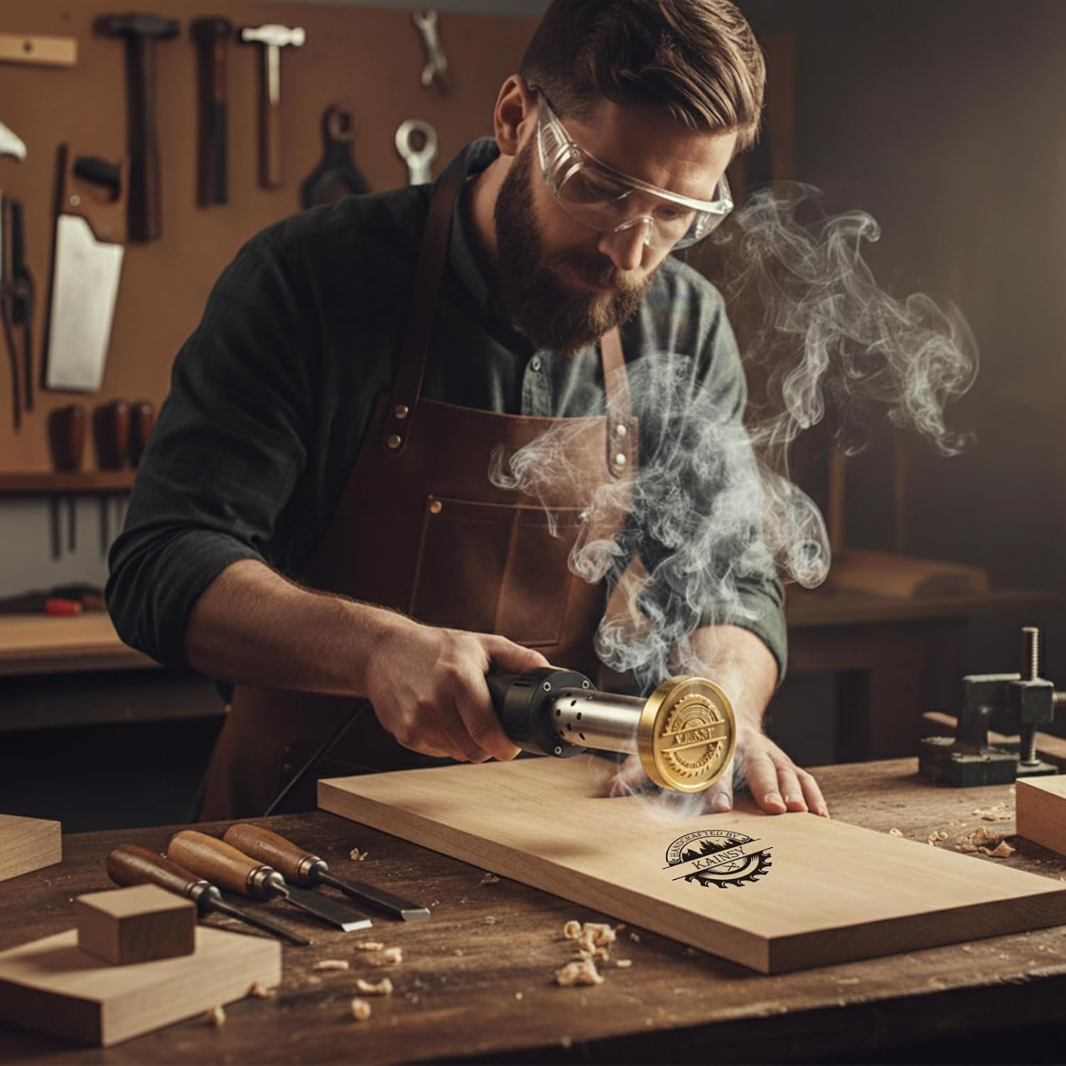 Custom Electric Wood Branding Iron - Personalized Logo Temperature-controlled Wood Burning Stamp, Metal Branding Iron for Leather Food Meat, Letter Branding Irons Gifts for Weddings & Handcraft