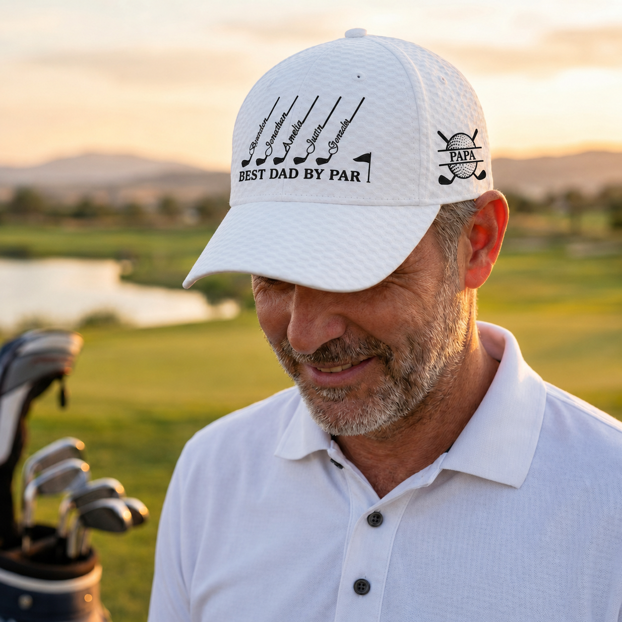 Personalized Best Dad By Par Cap For Dad, Father's Day Golf Gift, Best Grandpa By Par Hat, Dad Birthday Golf Gift, Cap For Golf Lover