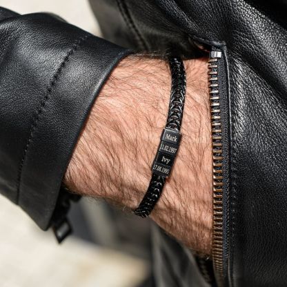 Father Gift, Custom Silver Bracelet For Dad With Kids Name, Personalize Daddy Bracelet, Family Jewelry, Famliy Name Bracelet, Husband Gift