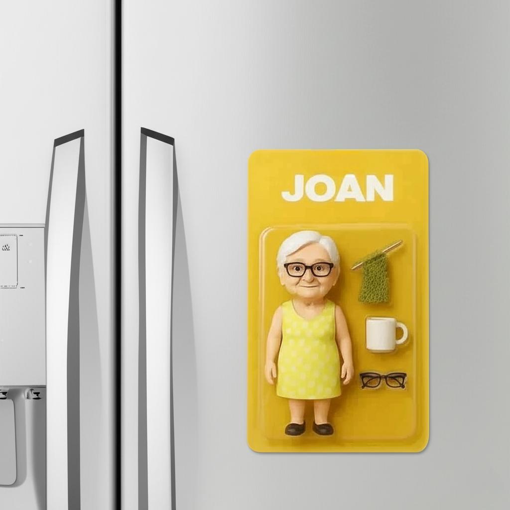 Fully Body Custom 3D Effect Action Figure Pack Packaging Toy Box Style Art Gift Personalized 2D Printing Acrylic Keychain Gift for Family