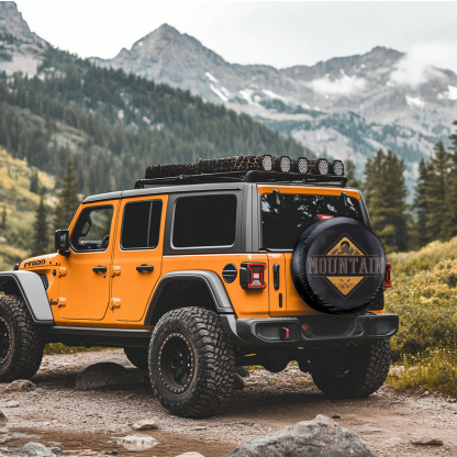 Custom Spare Tire Cover - Personalized Wheel Tire Cover Protectors Add Your Photo Logo Design, PVC Waterproof Universal Tire Covers with Camera Hold for Jeep Wrangler Trailer RV SUV All Vehicle