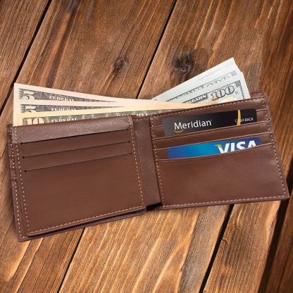 Personalized Photo Wallets for Men, Custom Name Mens Wallets for Him Boyfriend Husband Dad Men, Personalized Gifts Engraved Photo Name Text Wallets for Birthday Anniversary