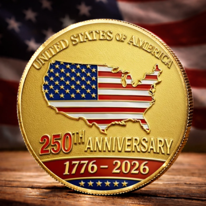 Commemorative Keepsake Coin - America 250th Anniversary Gifts For Women, Men - Together We Celebrate Freedom