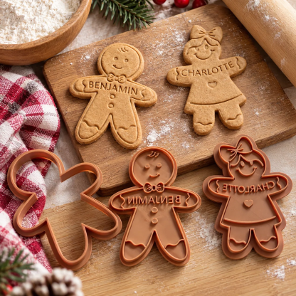 Personalized Gingerbread Name Family Gift Ginger Cookie Stamp