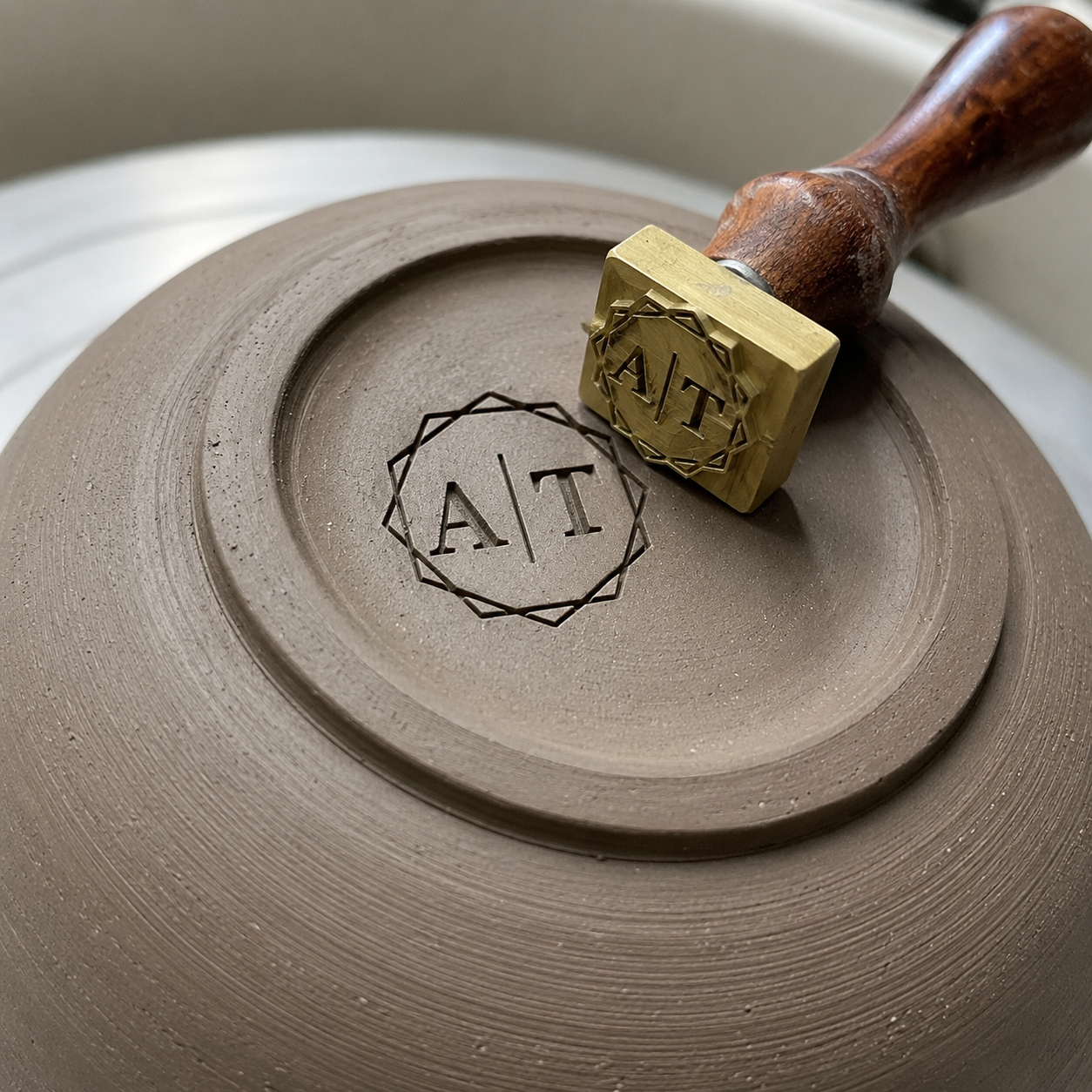 Personalized Clay Pottery Stamp for Potters, Custom Brass Letter Stamp Set for Handmade Gifts and Crafts