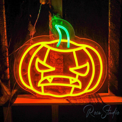 Custom Halloween Neon Wall Sign, Handmade LED Light Up Decor For Holiday & Parties