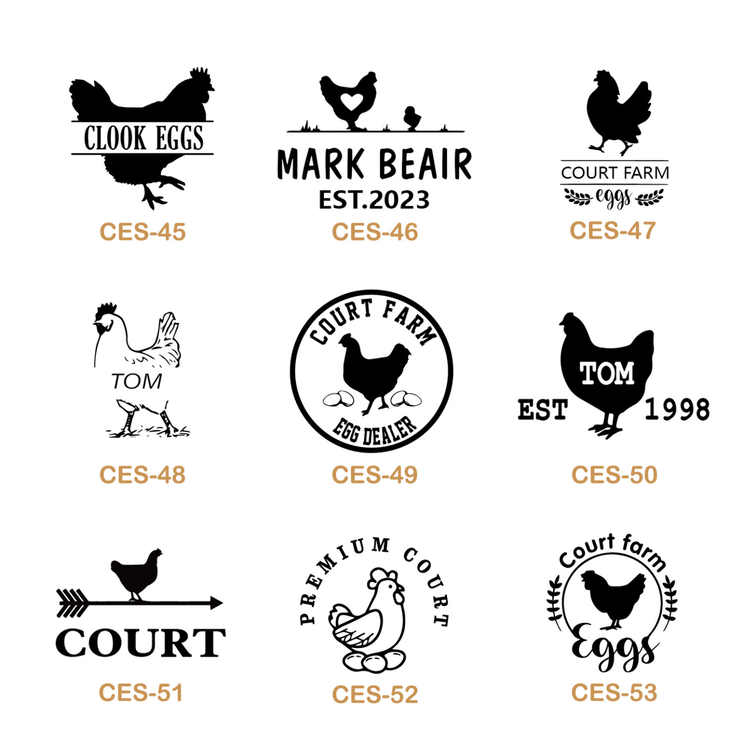 Custom Egg Stamp with Ink Pad ,Personalized for Chicken or Duck Eggs