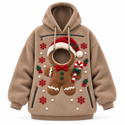 Christmas Pet Carrier Hoodie, Santa Dog Holder Sweatshirt, Puppy Pouch Pocket, Holiday Animal Gift Festival Apparel