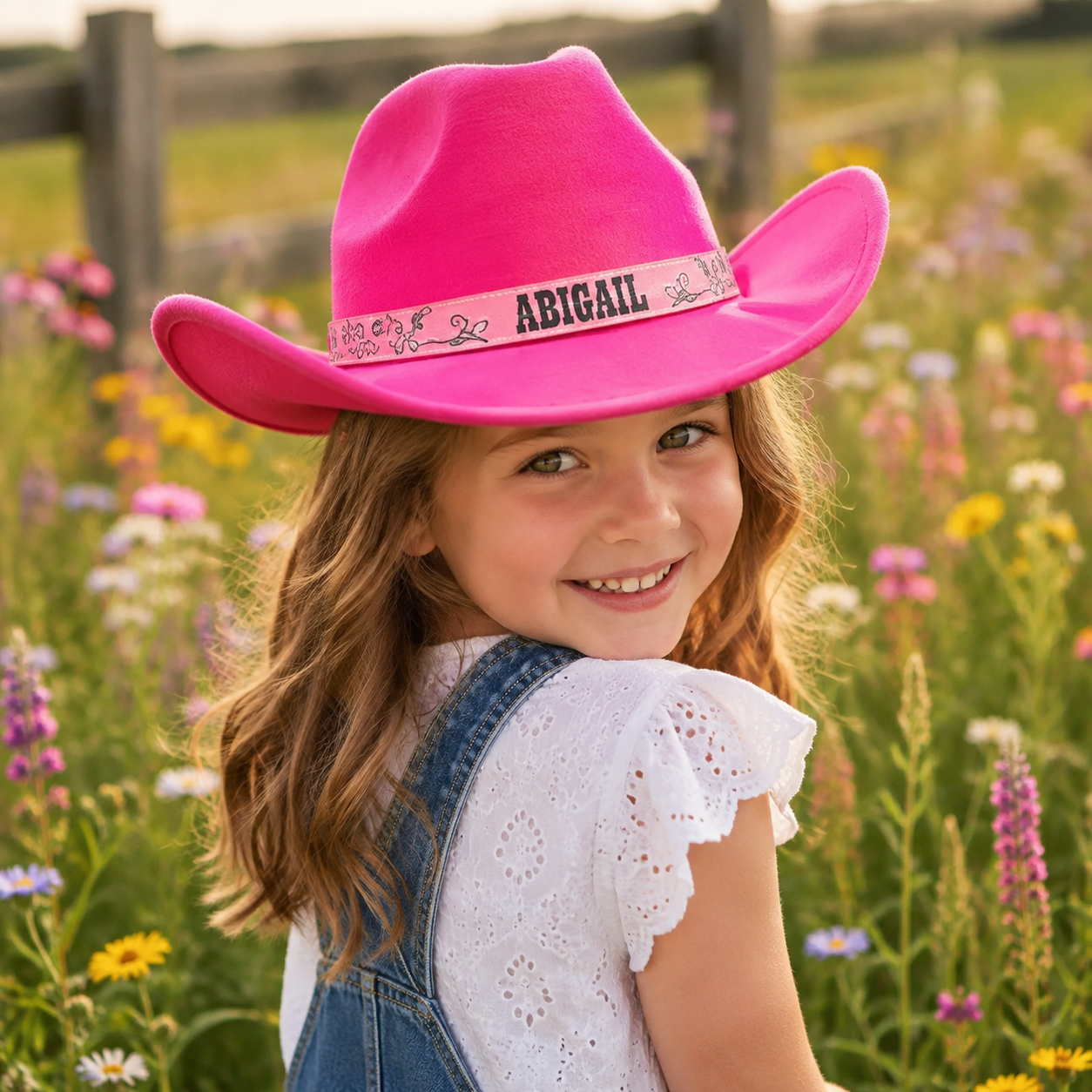 Personalized Cowboy Hat for Toddler Boys Girls, Western Hat for Kids Men Women, Custom Leather Patch Baby Cowgirl Hat
