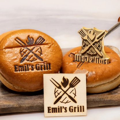 Custom Electric Wood Branding Iron - Personalized Logo Temperature-controlled Wood Burning Stamp, Metal Branding Iron for Leather Food Meat, Letter Branding Irons Gifts for Weddings & Handcraft