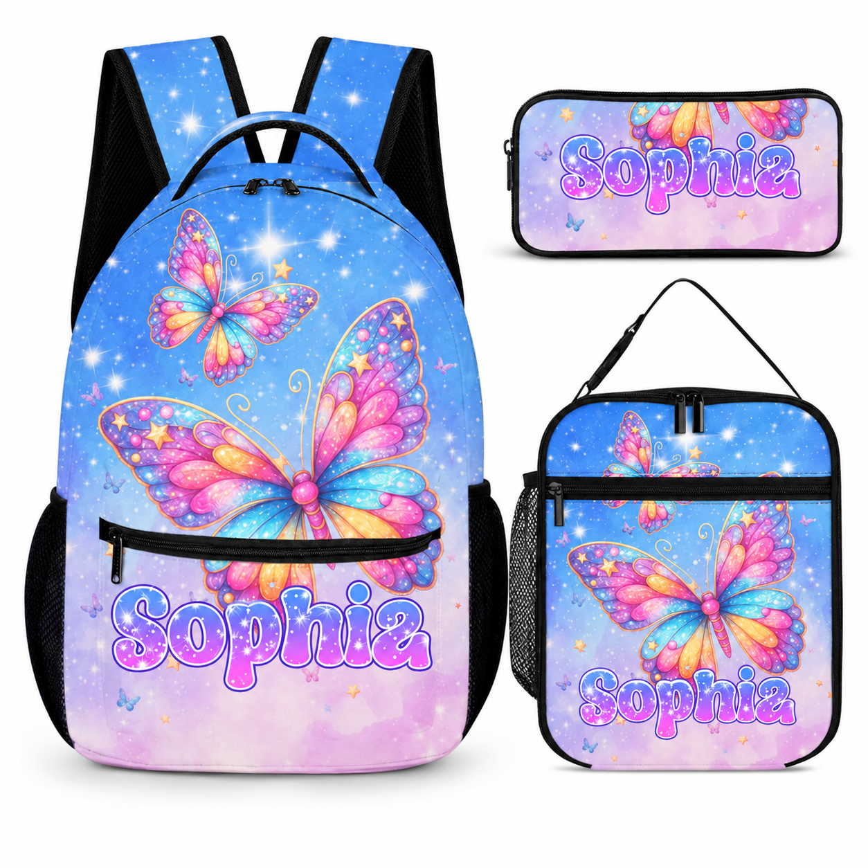 Blingbling Butterfly Customized Backpacks - Start of School Gift for Kids