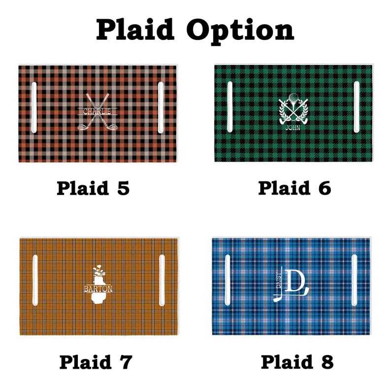 Personalized Golf Seat Cover | Custom Plaid Breathable Cart Cover | Golf Accessory Birthday Gift for Men, Grandpa,Players, Coaches
