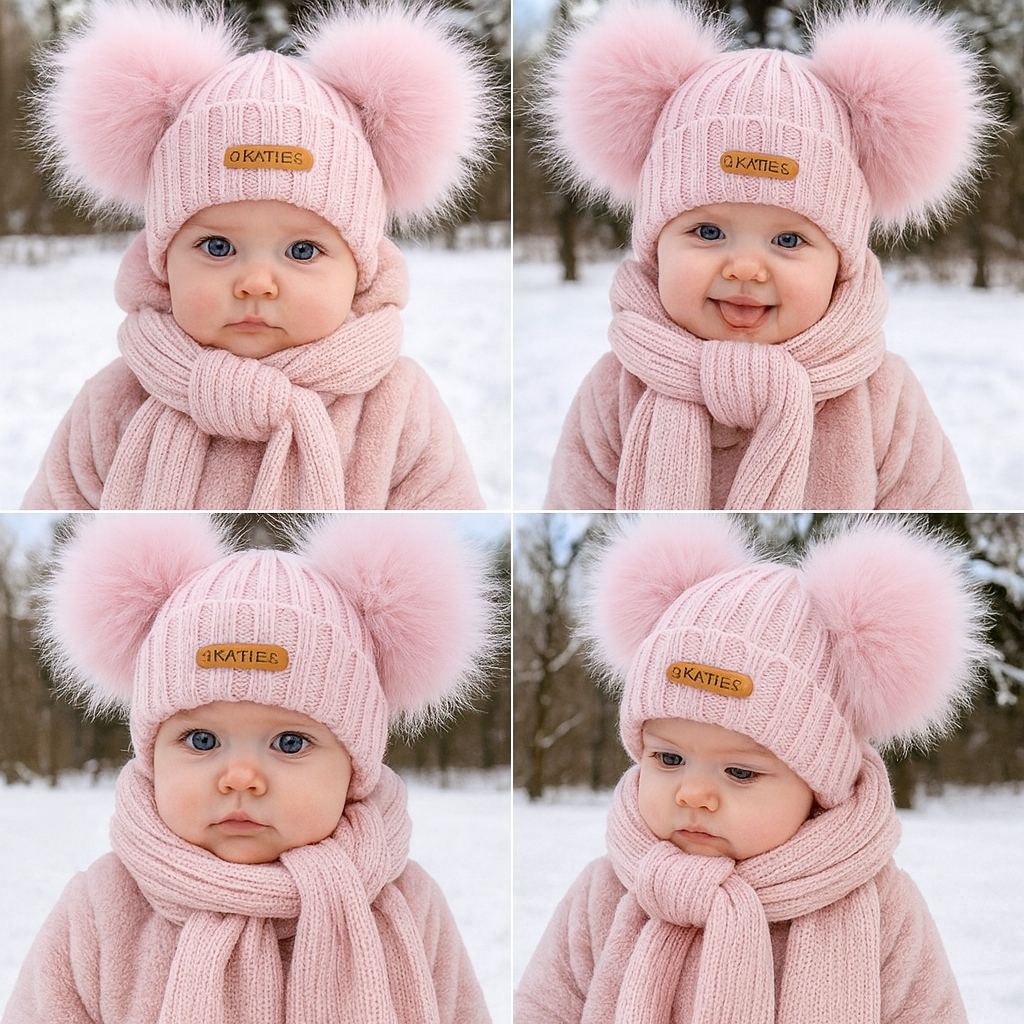 Personalized Name Kid Pom Pom Hat Personalized Baby Beanie,Newborn Baby Beanie Hat Toddler Hat Kids Engraved Name Winter Hat Baby First Christmas Gift