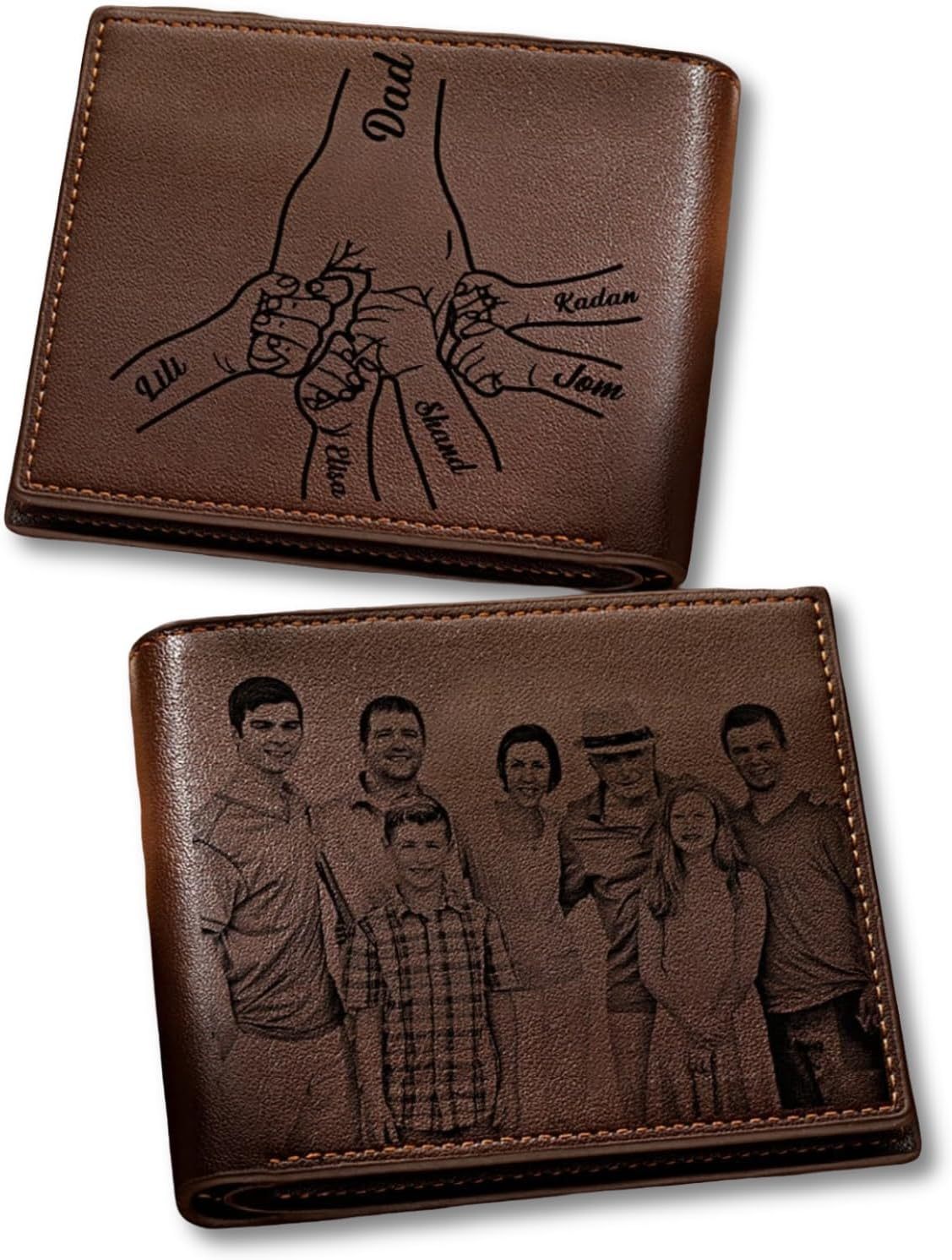Custom Wallets for Men, Personalized Photo & Name Wallet for Men One F