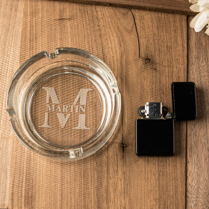 Personalized Ash Tray, Smoker Accessories, Smoker Gifts, Custom Smoker Accessories, Unique Smokers Gift, Personalized Cigar Club Gift