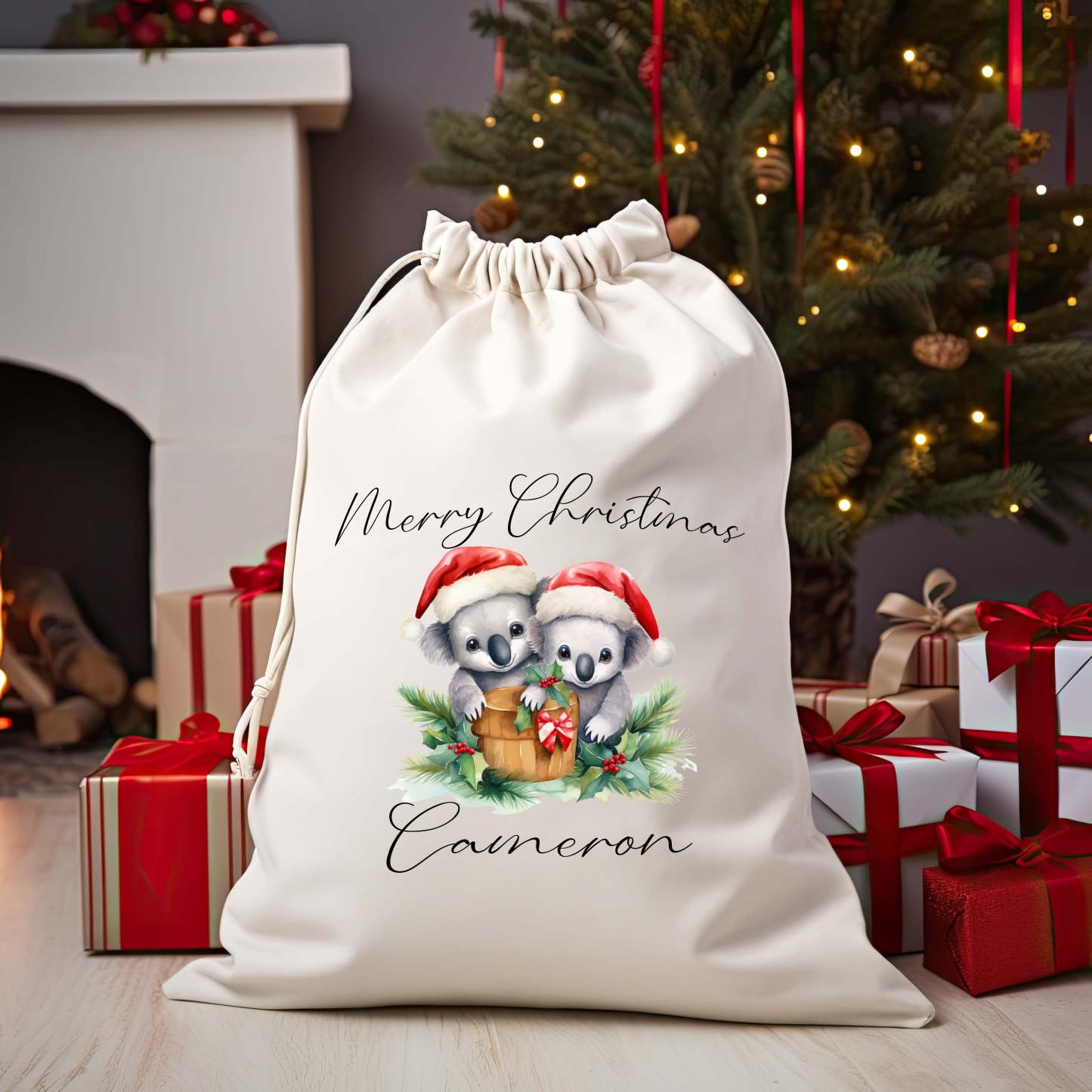 Christmas Santa Bag Christmas Presents Bag Christmas Gift Sack Personalized Kids Sack First Christmas Gift Christmas Santa Sack
