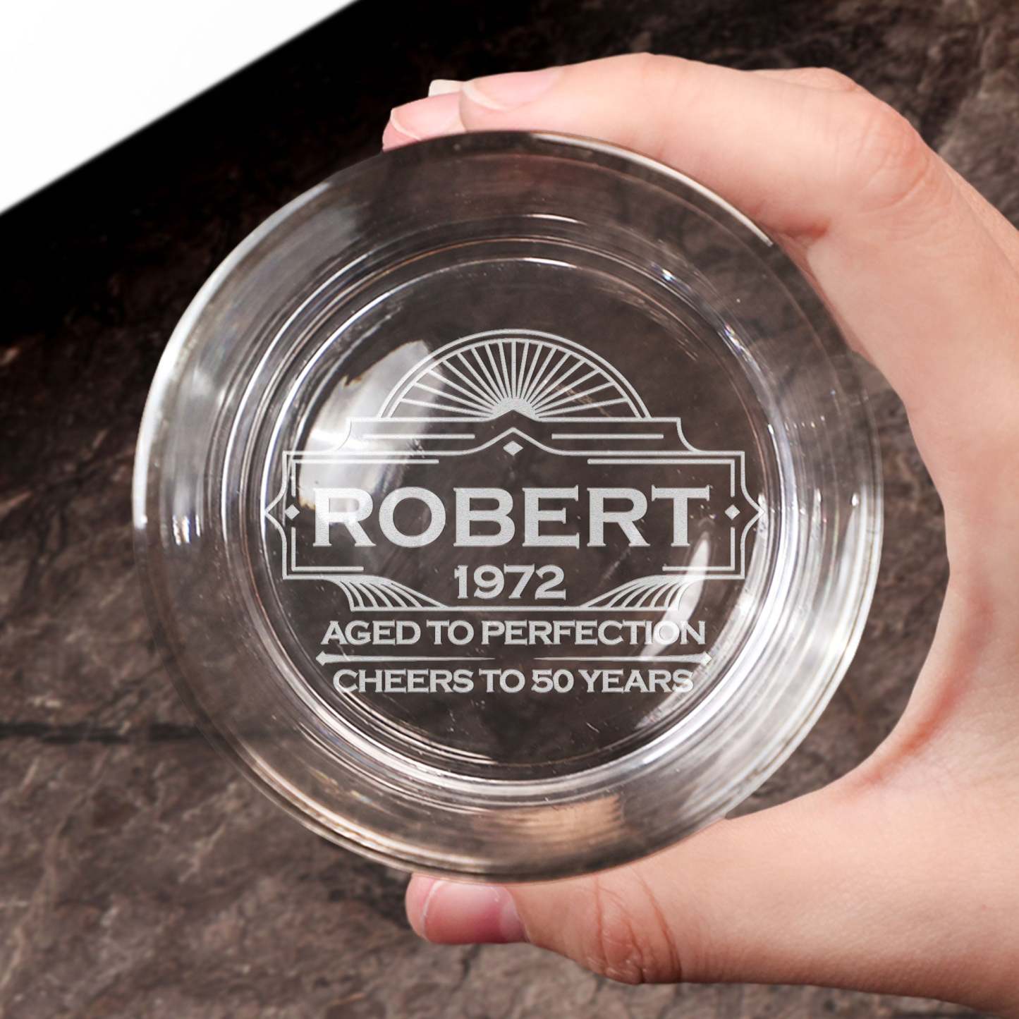 Aged To Perfection - Personalized Engraved Whiskey Glass
