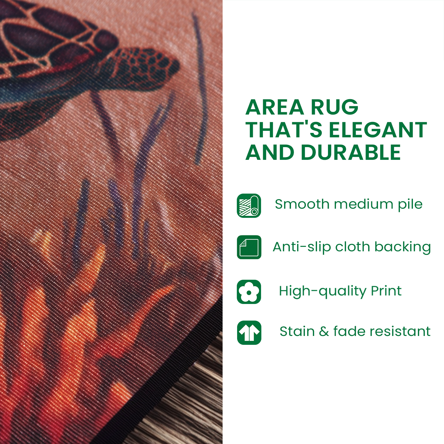 Halloween Ghost Portal Area Rug, Spooky Haunted Gateway Floor Decor with Anti-Slip Backing for Living Room, Bedroom and Entryway