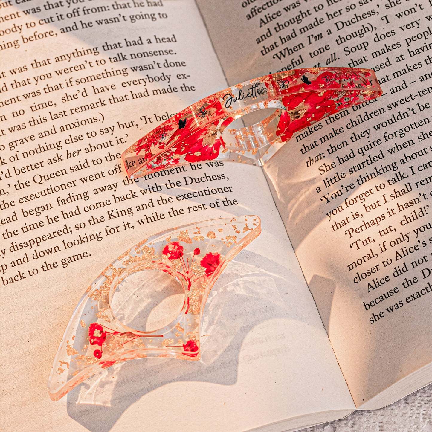 Personalized Resin Book Page Holder Real Flower, Floral Flower, Book Lover Perfect Book Lover Gift for Birthday or Anniversary 