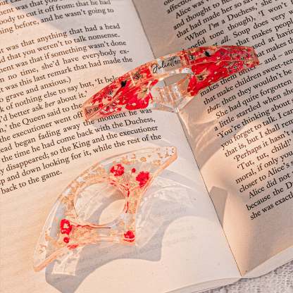 Personalized Resin Book Page Holder Real Flower, Floral Flower, Book Lover Perfect Book Lover Gift for Birthday or Anniversary 