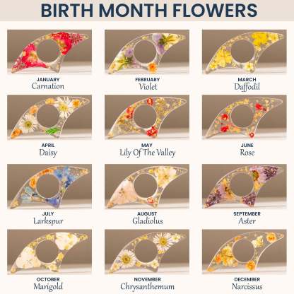 Birth Flower Book Lover - Personalized Resin Book Page Holder