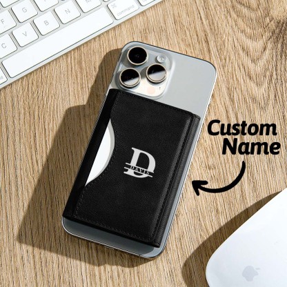 TriFold Magnetic Wallet with Phone Stand Genuine Leather Card Holder Viewer Perfect Gift for Men