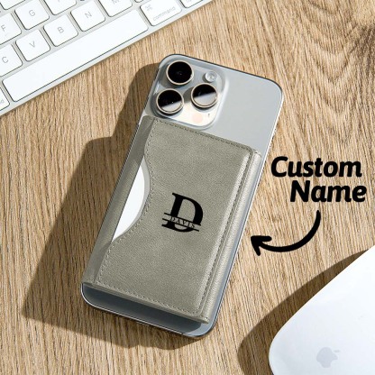 TriFold Magnetic Wallet with Phone Stand Genuine Leather Card Holder Viewer Perfect Gift for Men