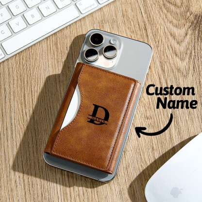 TriFold Magnetic Wallet with Phone Stand Genuine Leather Card Holder Viewer Perfect Gift for Men