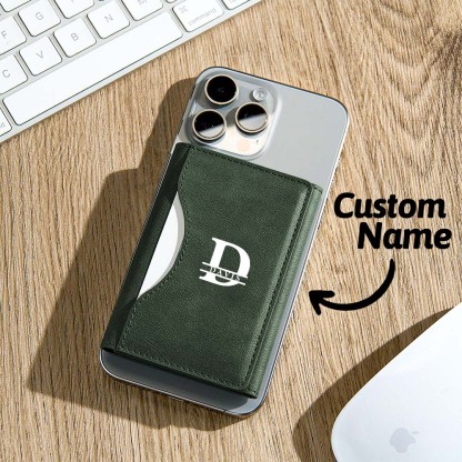 TriFold Magnetic Wallet with Phone Stand Genuine Leather Card Holder Viewer Perfect Gift for Men