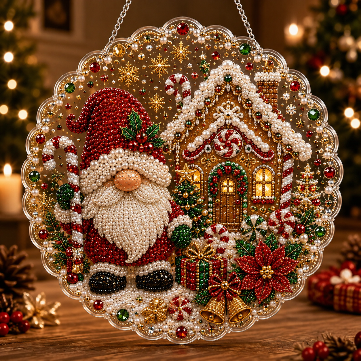  🎅✨DIY Christmas Pearl Diamond Art Hanging Ornament Kit