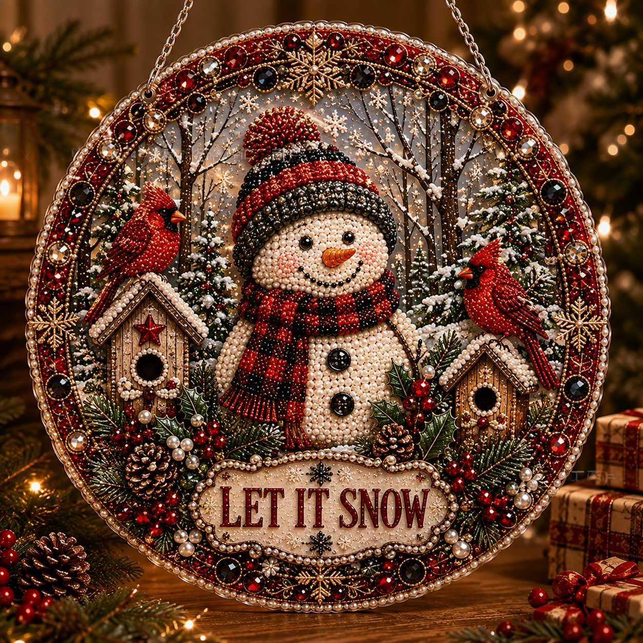  🎅✨DIY Christmas Pearl Diamond Art Hanging Ornament Kit