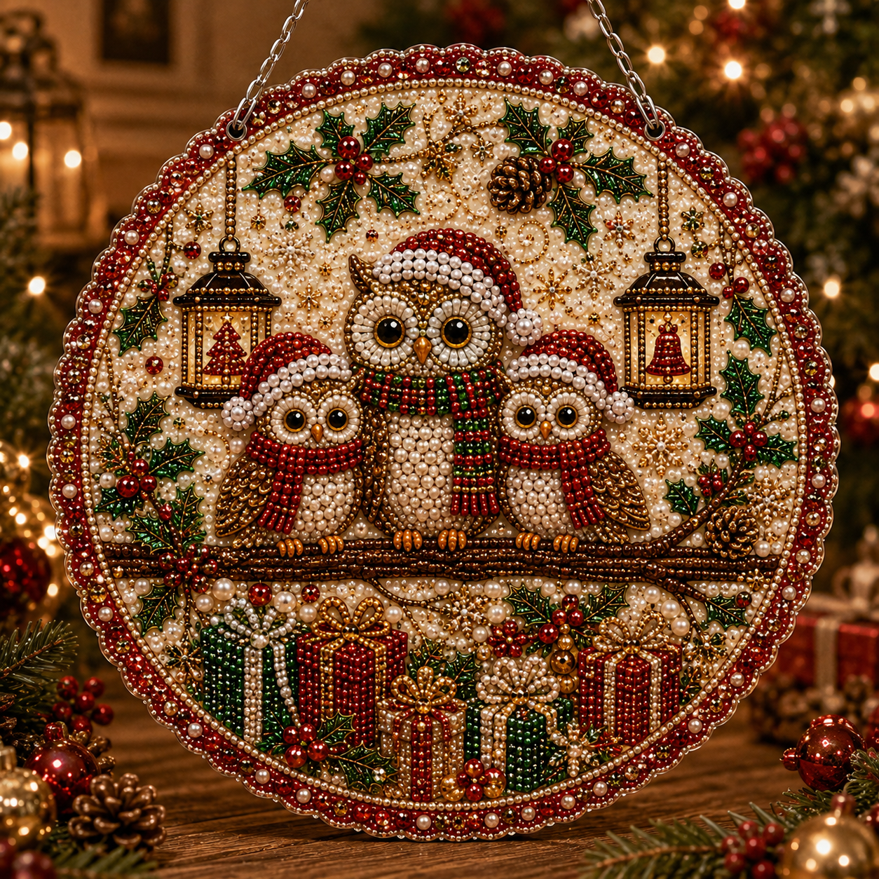  🎅✨DIY Christmas Pearl Diamond Art Hanging Ornament Kit