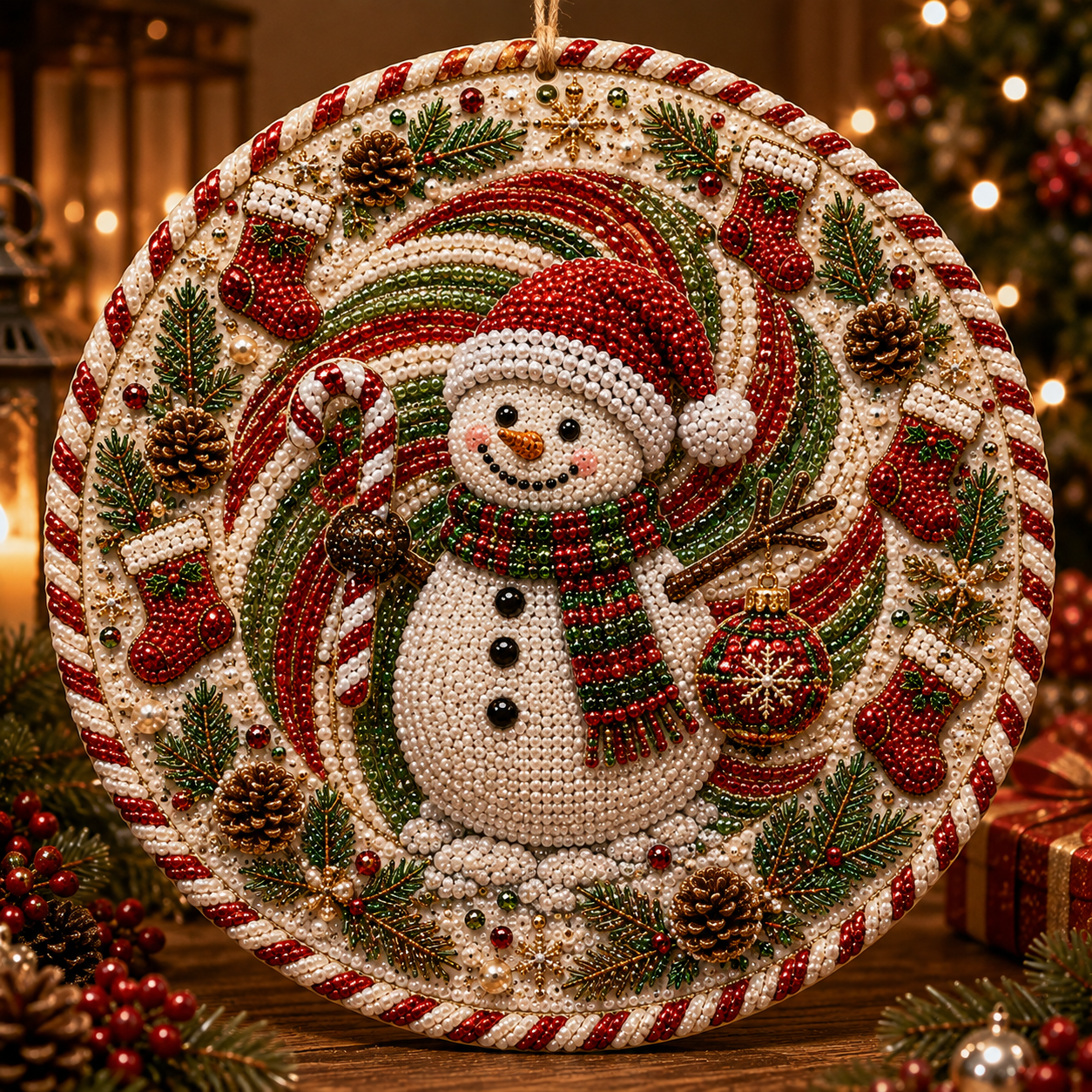  🎅✨DIY Christmas Pearl Diamond Art Hanging Ornament Kit