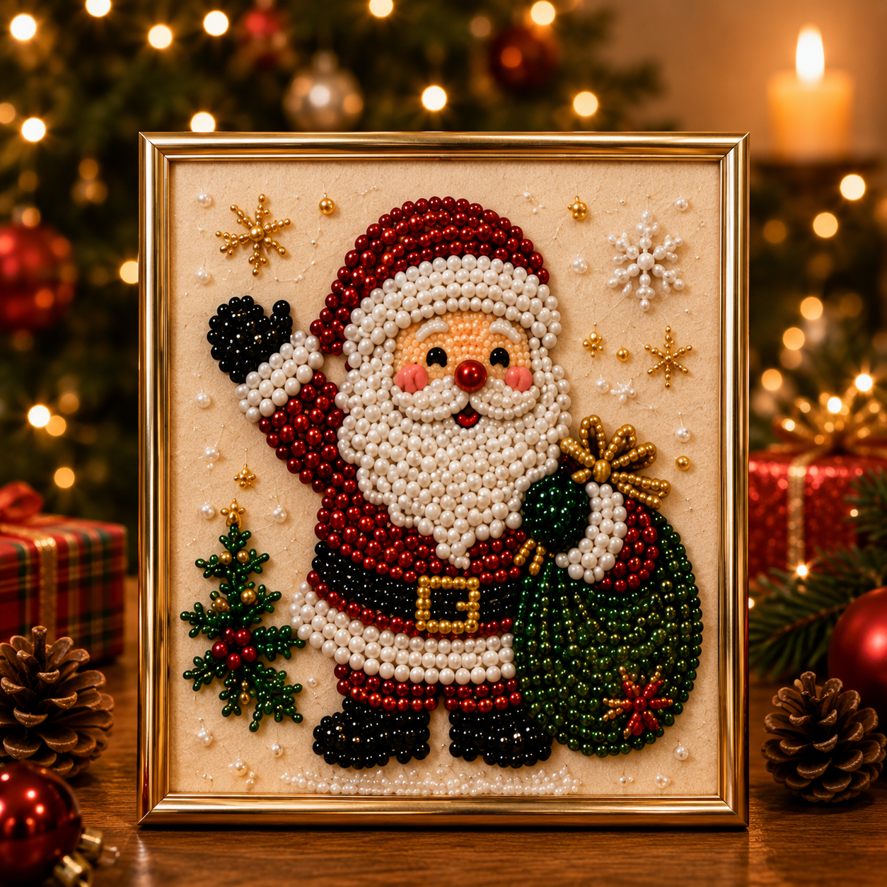 Relaxing & Beginner-Friendly - DIY Christmas Pearl Diamond Painting Art Kit