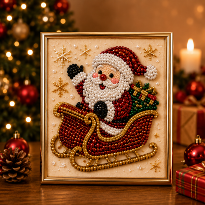 Relaxing & Beginner-Friendly - DIY Christmas Pearl Diamond Painting Art Kit