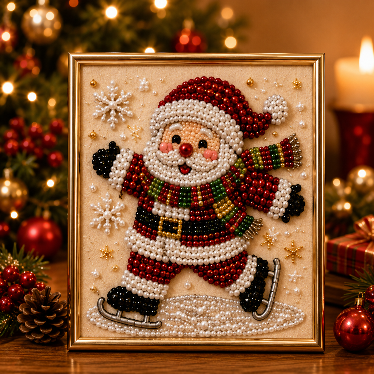 Relaxing & Beginner-Friendly - DIY Christmas Pearl Diamond Painting Art Kit