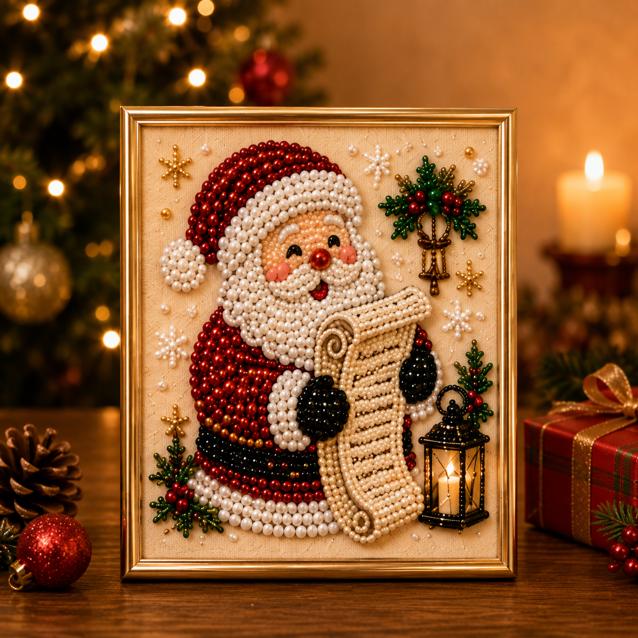 Relaxing & Beginner-Friendly - DIY Christmas Pearl Diamond Painting Art Kit