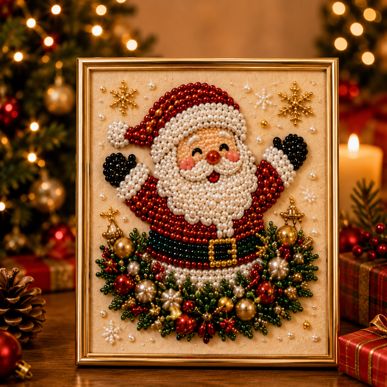 Relaxing & Beginner-Friendly - DIY Christmas Pearl Diamond Painting Art Kit