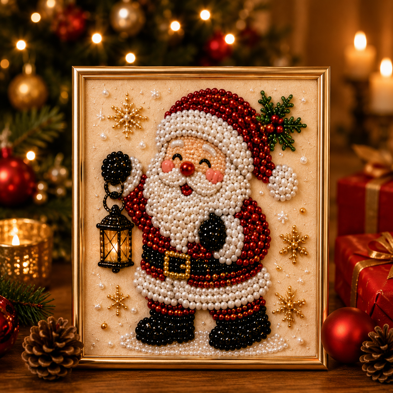 Relaxing & Beginner-Friendly - DIY Christmas Pearl Diamond Painting Art Kit