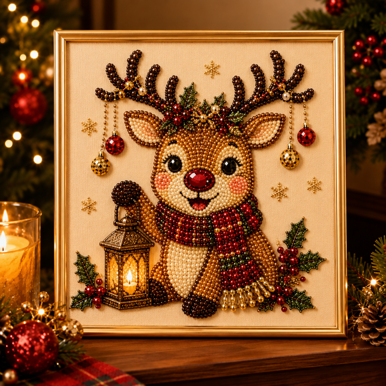 Relaxing & Beginner-Friendly - DIY Christmas Pearl Diamond Painting Art Kit