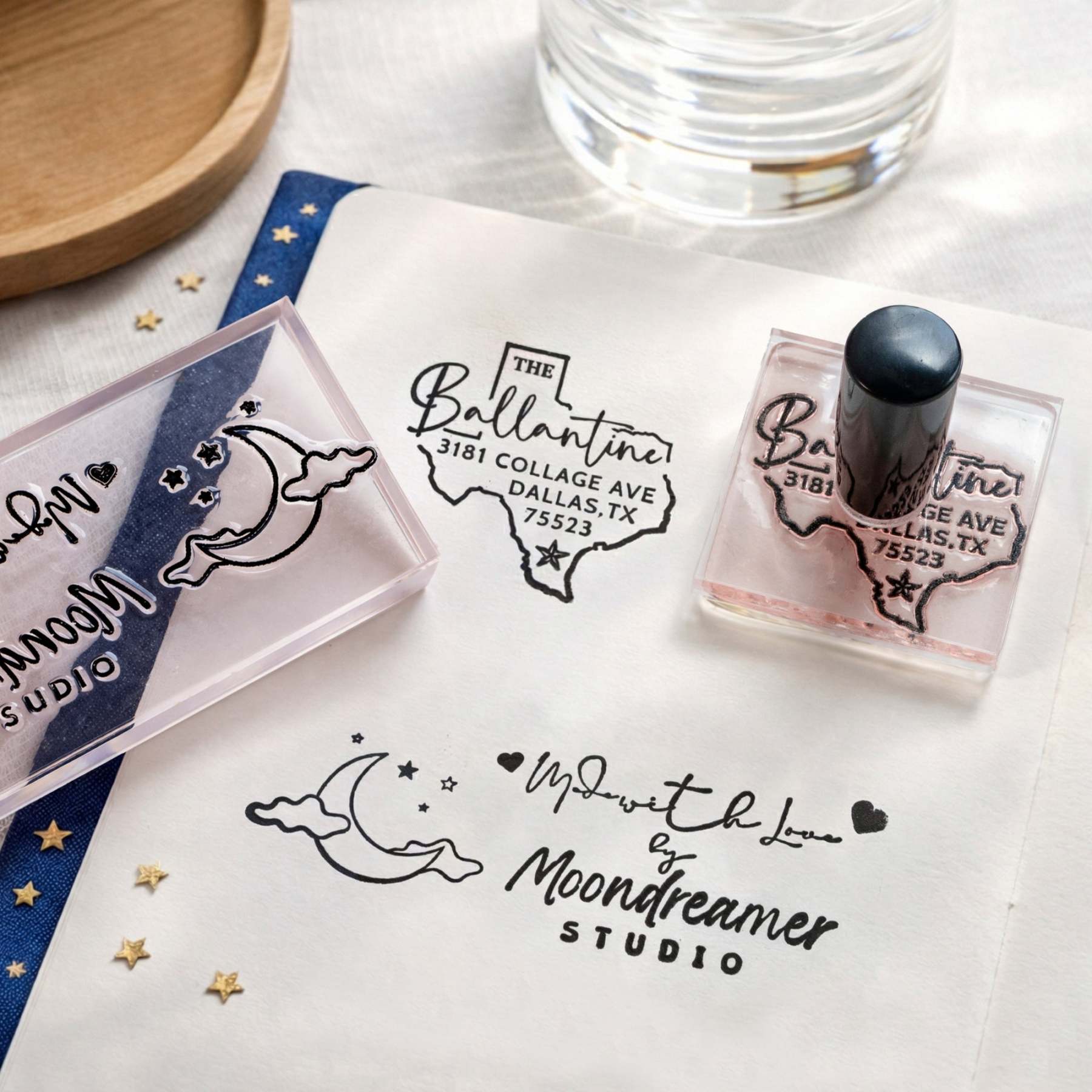 Custom Acrylic Rubber Stamps for Business & Crafts with Your Logo / Artwork