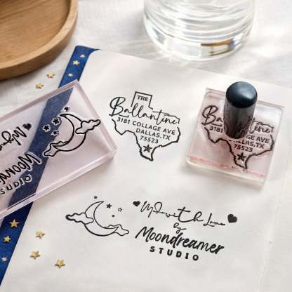Custom Acrylic Rubber Stamps for Business & Crafts with Your Logo / Artwork