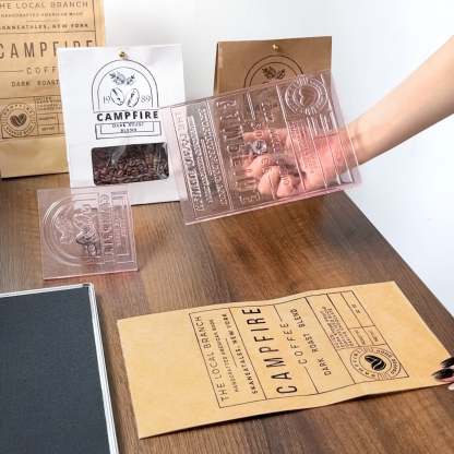 Custom Acrylic Rubber Stamps for Business & Crafts with Your Logo / Artwork