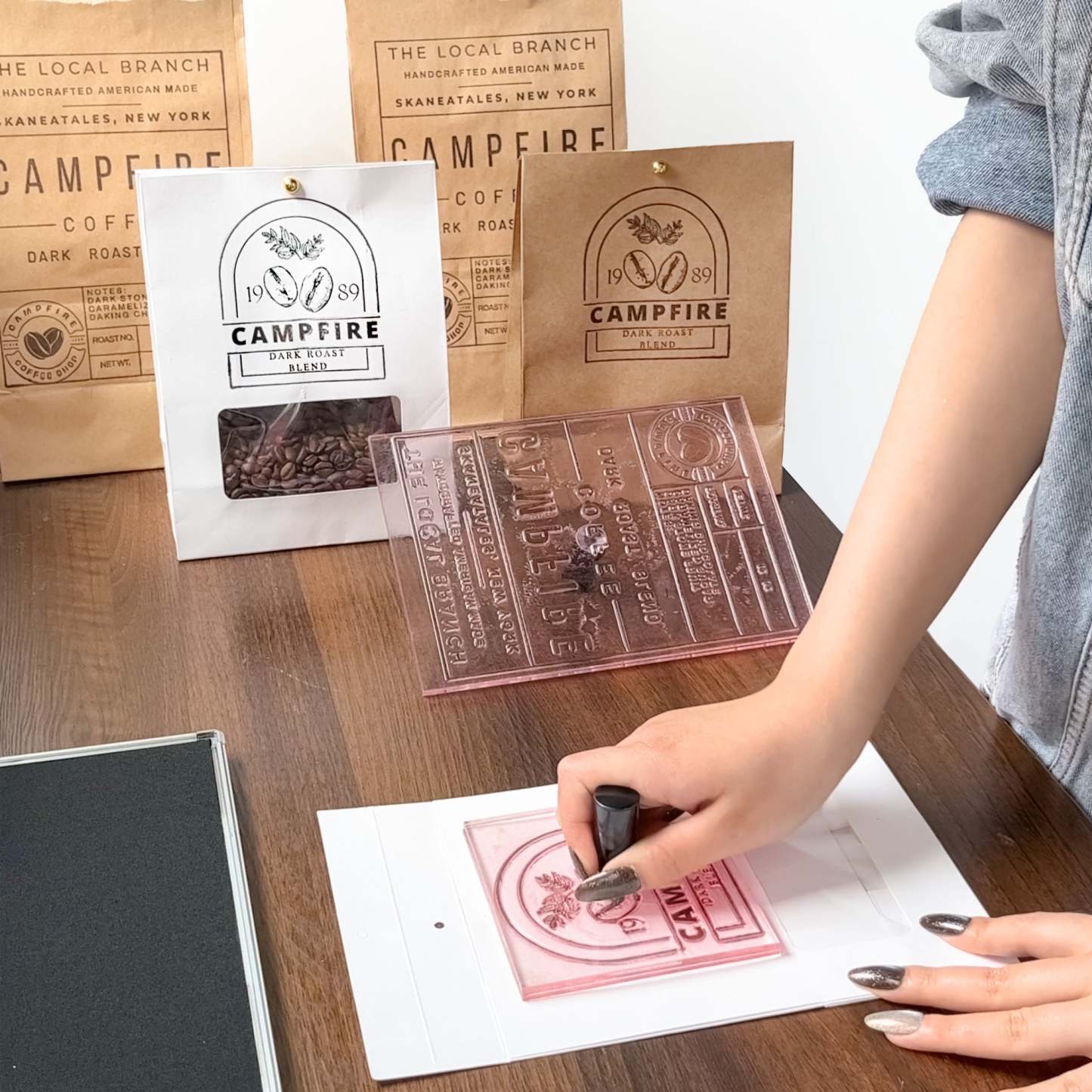 Custom Acrylic Rubber Stamps for Business & Crafts with Your Logo / Artwork