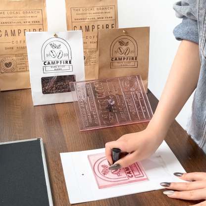 Custom Acrylic Rubber Stamps for Business & Crafts with Your Logo / Artwork