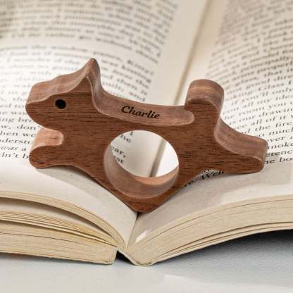 Personalized Walnut Book Page Holder, Custom Name Wooden Thumb Page Spreader, Perfect Book Lover Gift for Birthday or Anniversary 