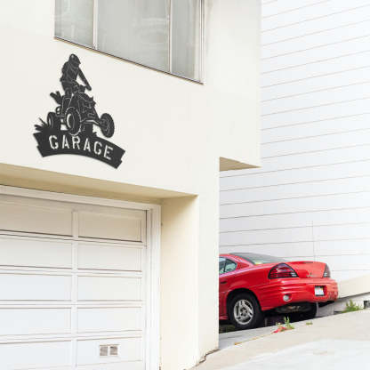 Four Wheeler Garage Metal Sign