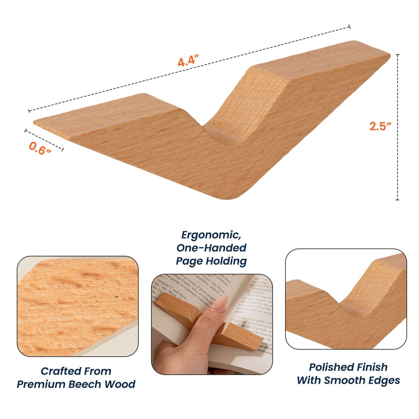 Head In The Clouds, Nose In A Book, Book Lover - Personalized Book Page Holder